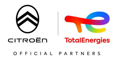 Citroen logo and TotalEnergies logo. Official partners.